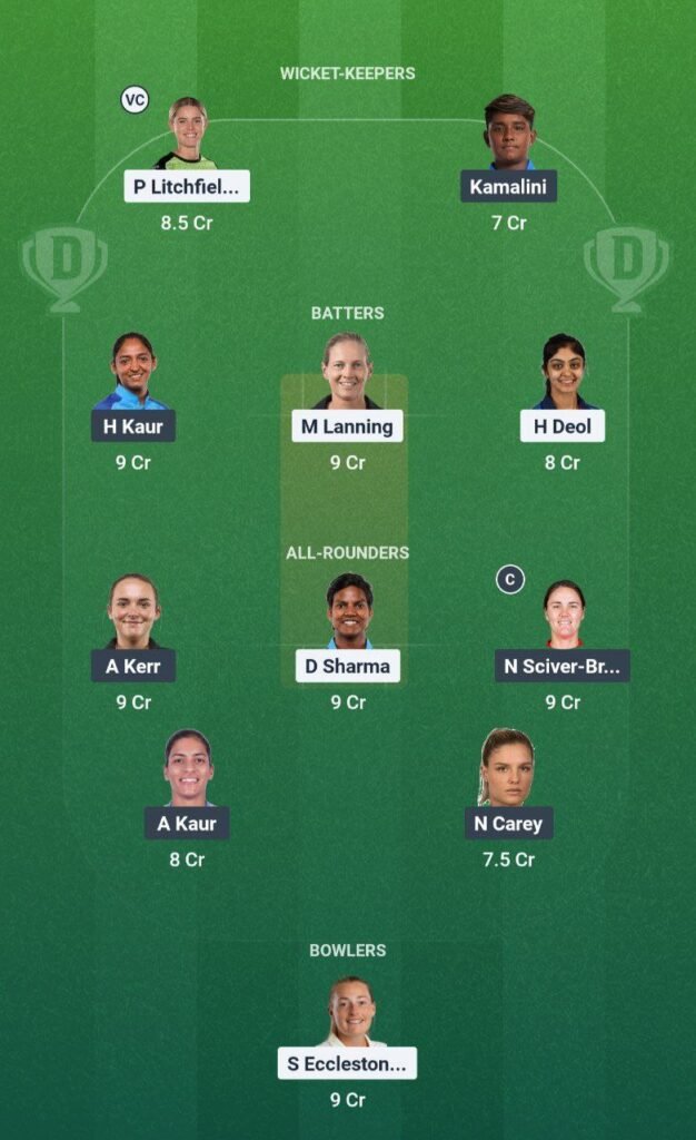 UPW-W vs MI-W Dream11 Team