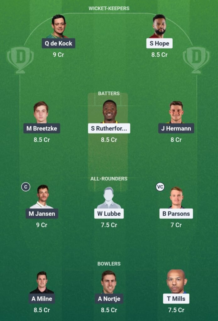 PC vs SEC Dream11 Team