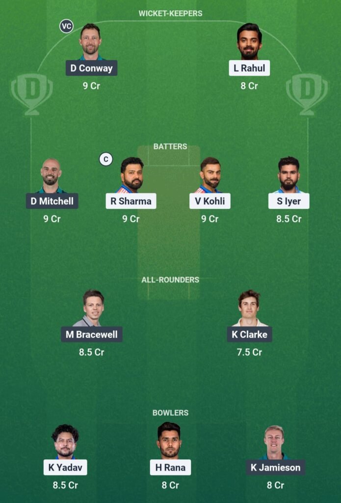 IND vs NZ Dream11 Team