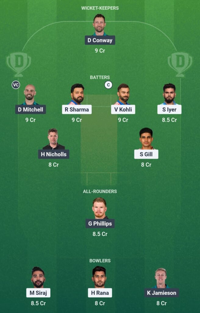 IND vs NZ Dream11