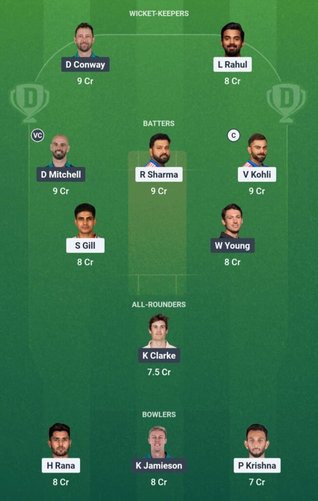 IND vs NZ Dream11 Team