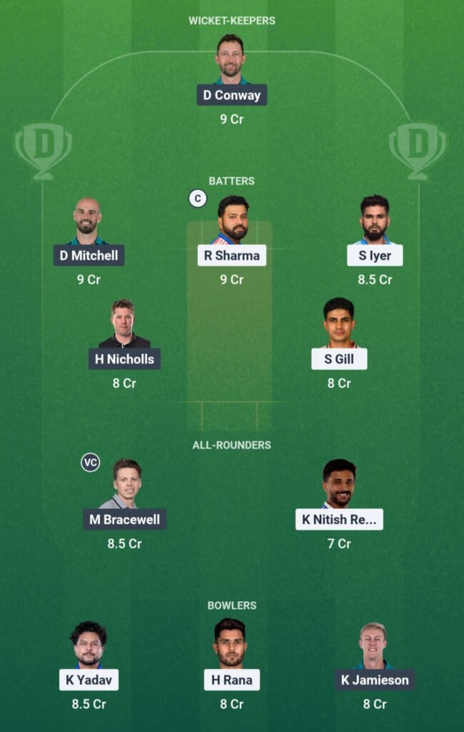 IND vs NZ Dream11 Prediction