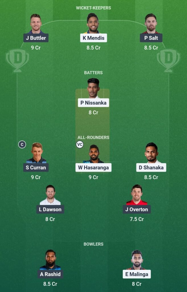 SL vs ENG Dream11 Team