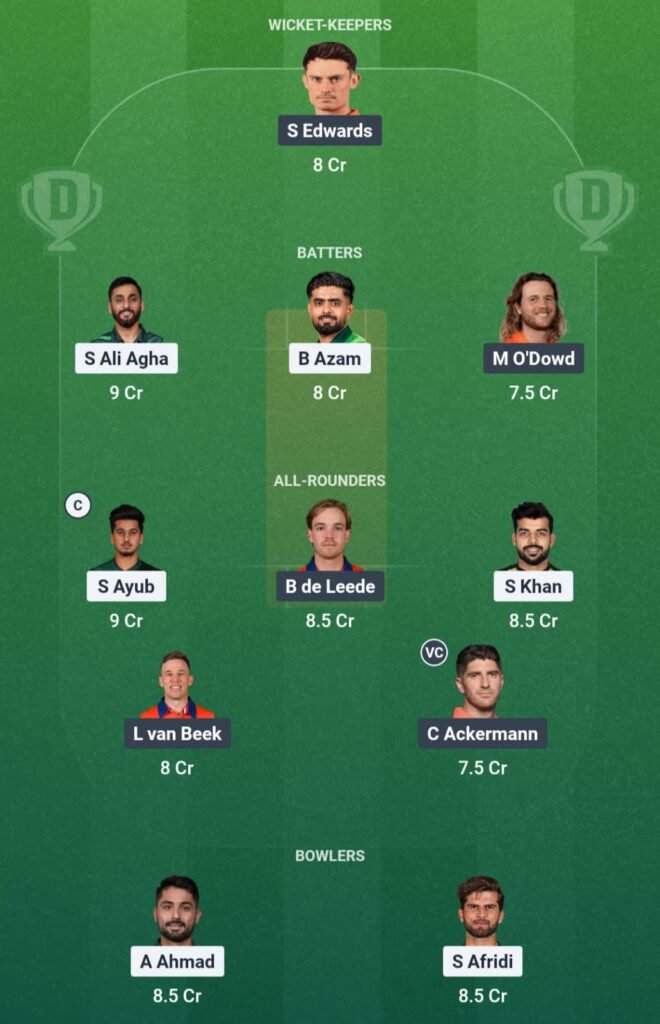 PAk VS ned dREAM11