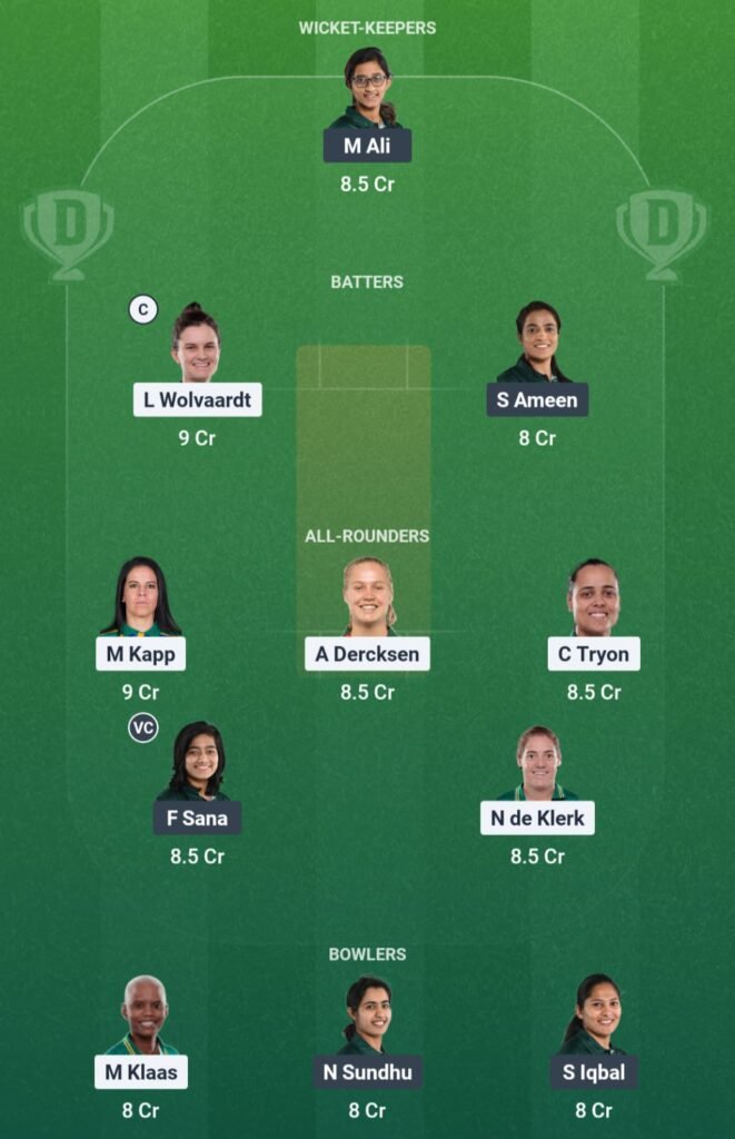 SA-W vs PAK-W Dream11 Team
