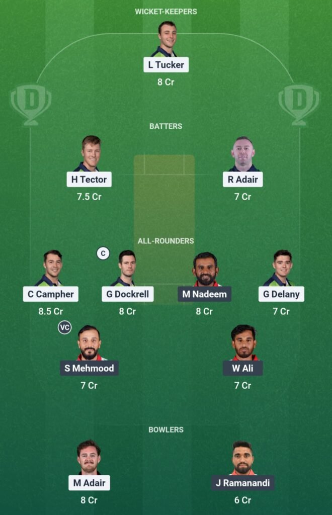IRE vs OMN Dream11 Team