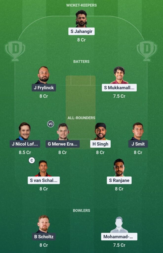 USA vs NAM Dream11 Team
