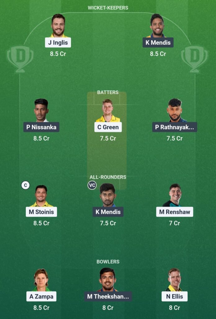 AUS vs SL Dream11 Prediction