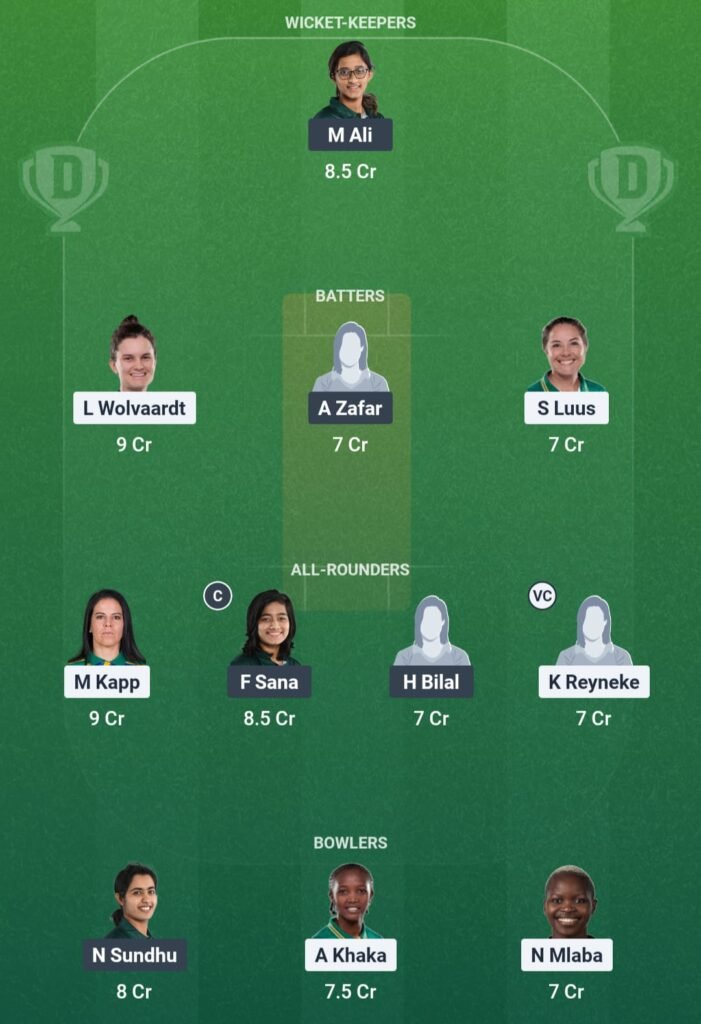 SA-W vs PAK-W Dream11