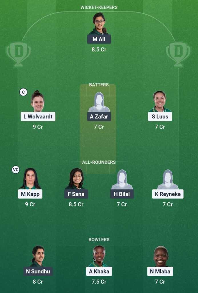 SA-W vs PAK-W Dream11 Prediction