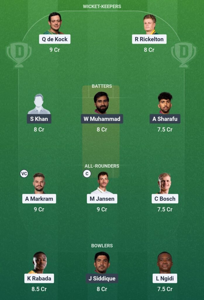 SA vs UAE Dream11 Prediction