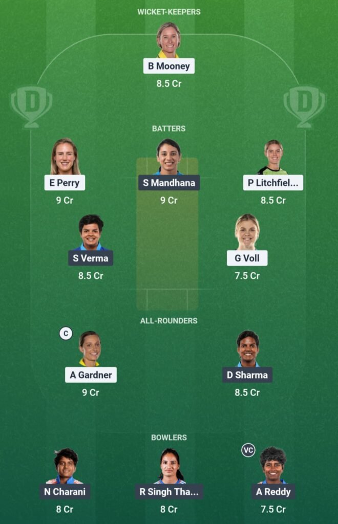 AUS-W vs IND-W Dream11 Prediction