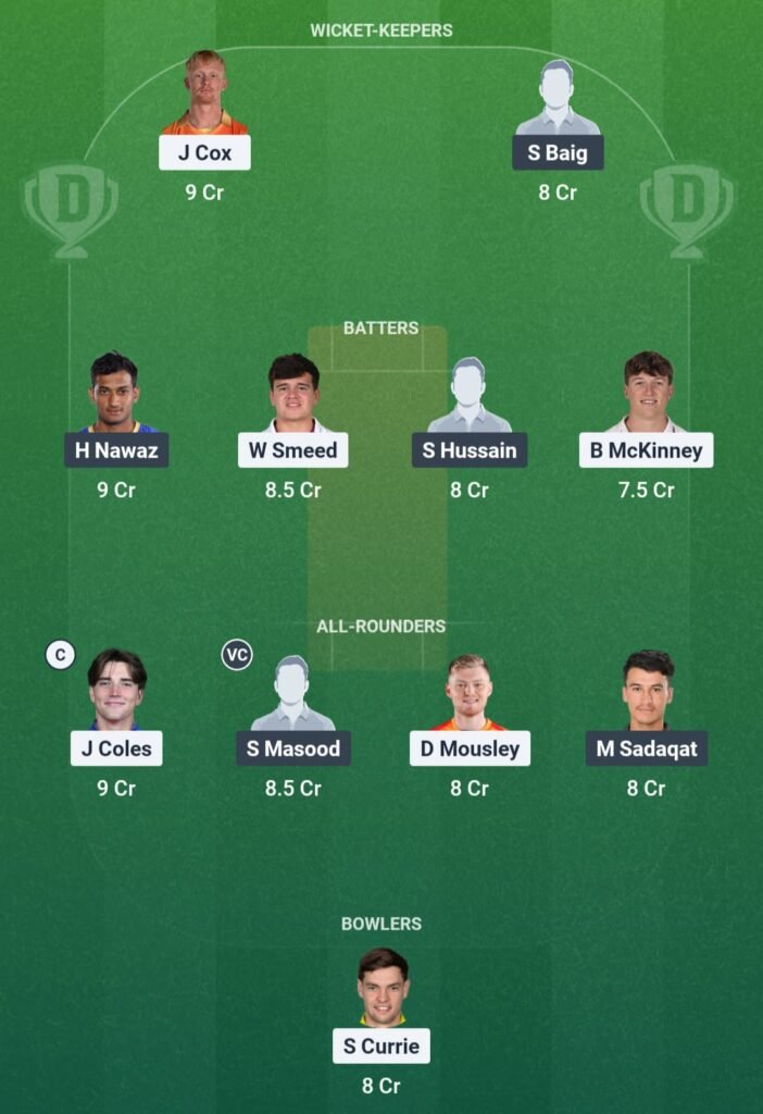 ENG-A vs PAK-A Dream11 Team